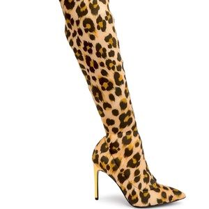 MOSCHINO Cheetah Over The Knee Boot NWB